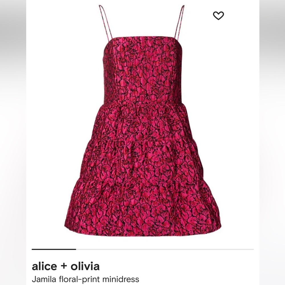 Alice & Olivia pink/black cocktail dress